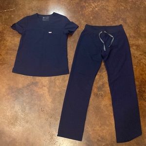 Figs navy blue scrub set